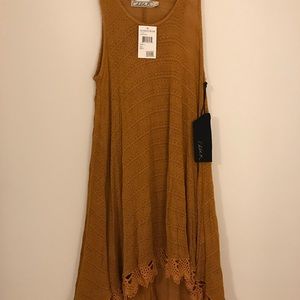Golden knit dress